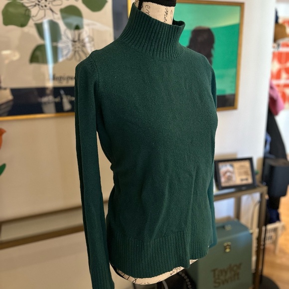 Loft Emerald Green Turtleneck Sweater - Picture 1 of 4